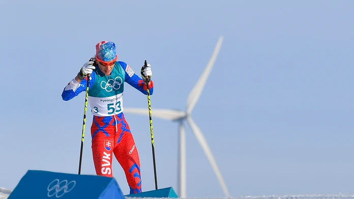 Na snímke slovenská bežkyňa na lyžiach Alena Procházková na trati pretekov 10 km voľnou technikou.