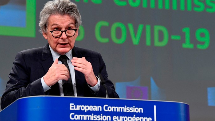 Eurokomisár pre vnútorný trh Thierry Breton.