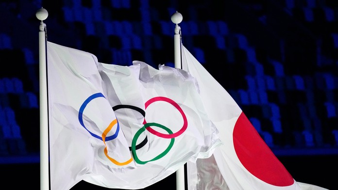 Olympijská vlajka.