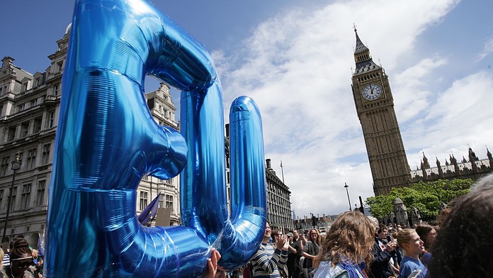 Protest proti brexitu.
