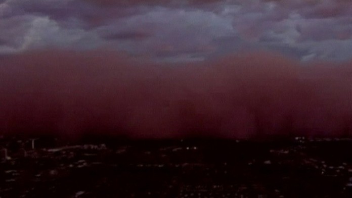 Prašná búrka v Arizone.