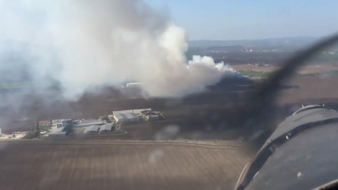 Obrovský požiar pri Trnave.