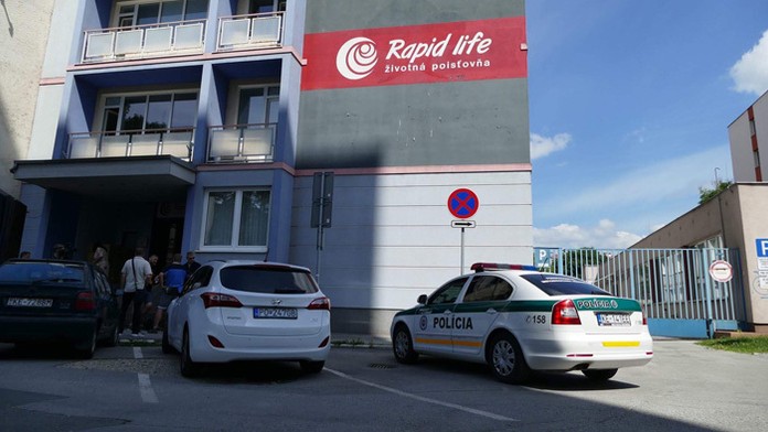 Sídlo Rapid life, v ktorom urobila NBS raziu.