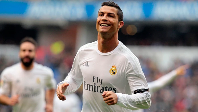 Christiano Ronaldo v zápase Deportiva La Coruňa.