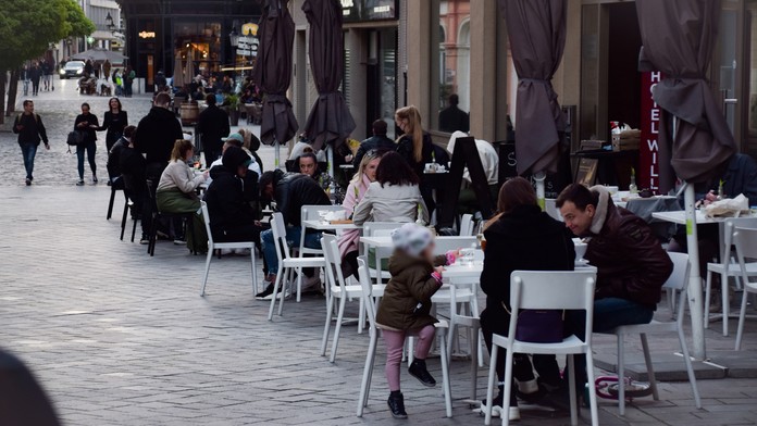 Otvorená terasa v Bratislave.