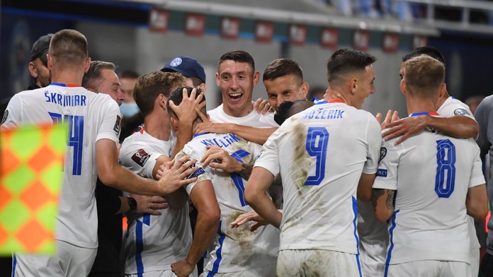Gólová radosť Slovákov v kvalifikácii MS 2022 proti Cypru.