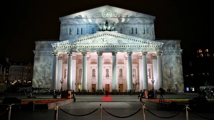 Na archívnej snímke pohľad na moskovské Veľké divadlo (Boľšoj teatr)
