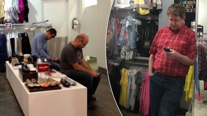 Takto vyzerajú muži, keď ženy nakupujú