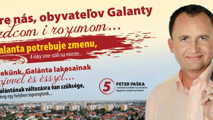 Primátor Galanty Peter Paška.
