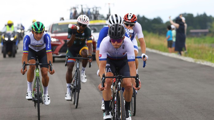 Juraj Sagan počas individuálnych pretekov mužov v cestnej cyklistike.