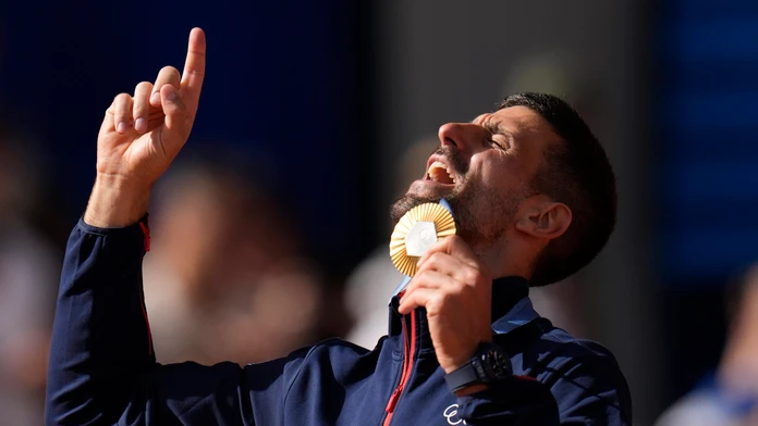 Novak Djokovič so zlatou medailou