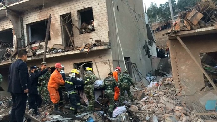 Explózia v paneláku na severozápade Číny. 