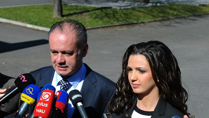 Prezidenta  Andrej Kiska s dcérou Natáliou