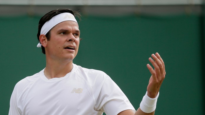 Tenista Miloš Raonič v osemfinále Wimbledonu.
