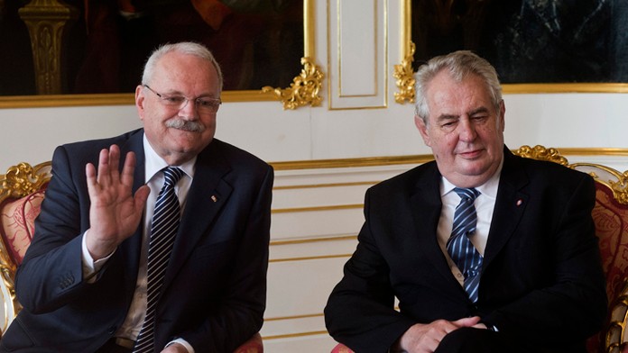 Prezidenti Miloš Zeman Ivan Gašparovič.