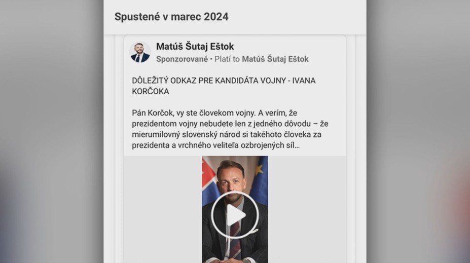 Šutaj Eštok platil reklamu proti Korčokovi. Mimovládne organizácie sa búria proti rozhodnutiu úradu