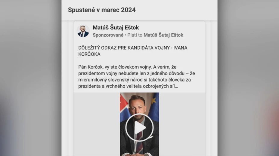 Šutaj Eštok platil reklamu proti Korčokovi. Mimovládne organizácie sa búria proti rozhodnutiu úradu