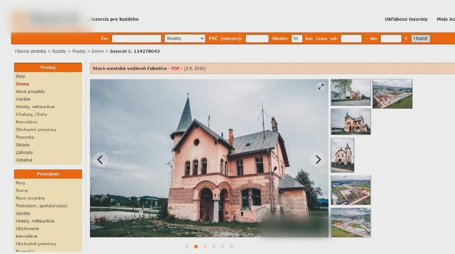 Historickú stavbu z Prešova ponúkajú na Bazoši