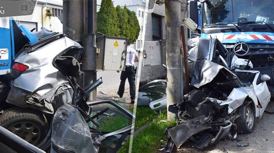 Smetiar v Lednických Rovniach jedno auto zdemoloval a sedem ďalších poškodil