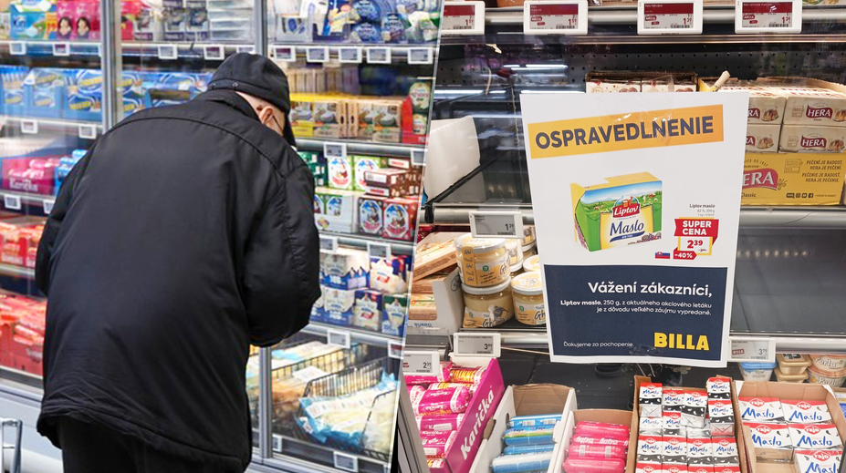 „Bitka“ o akciové maslo. Jeden z reťazcov musel vyvesiť oznam o vypredaní zásob
