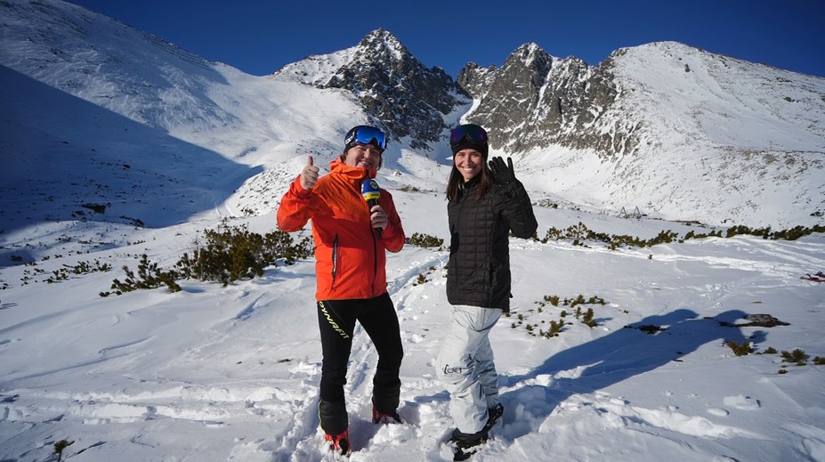 Ján Tribula zobral na hory Klaudiu Medlovú. Usmievavá Liptáčka prišla do Tatier so splitboardom