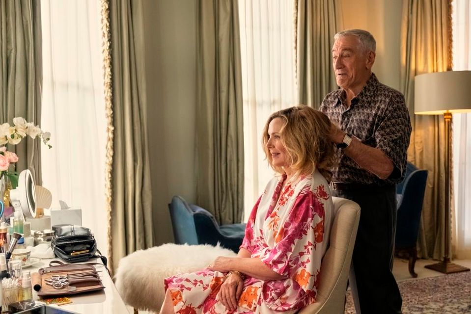 Kim Cattrall a Robert De Niro vo filme Toto je môj foter