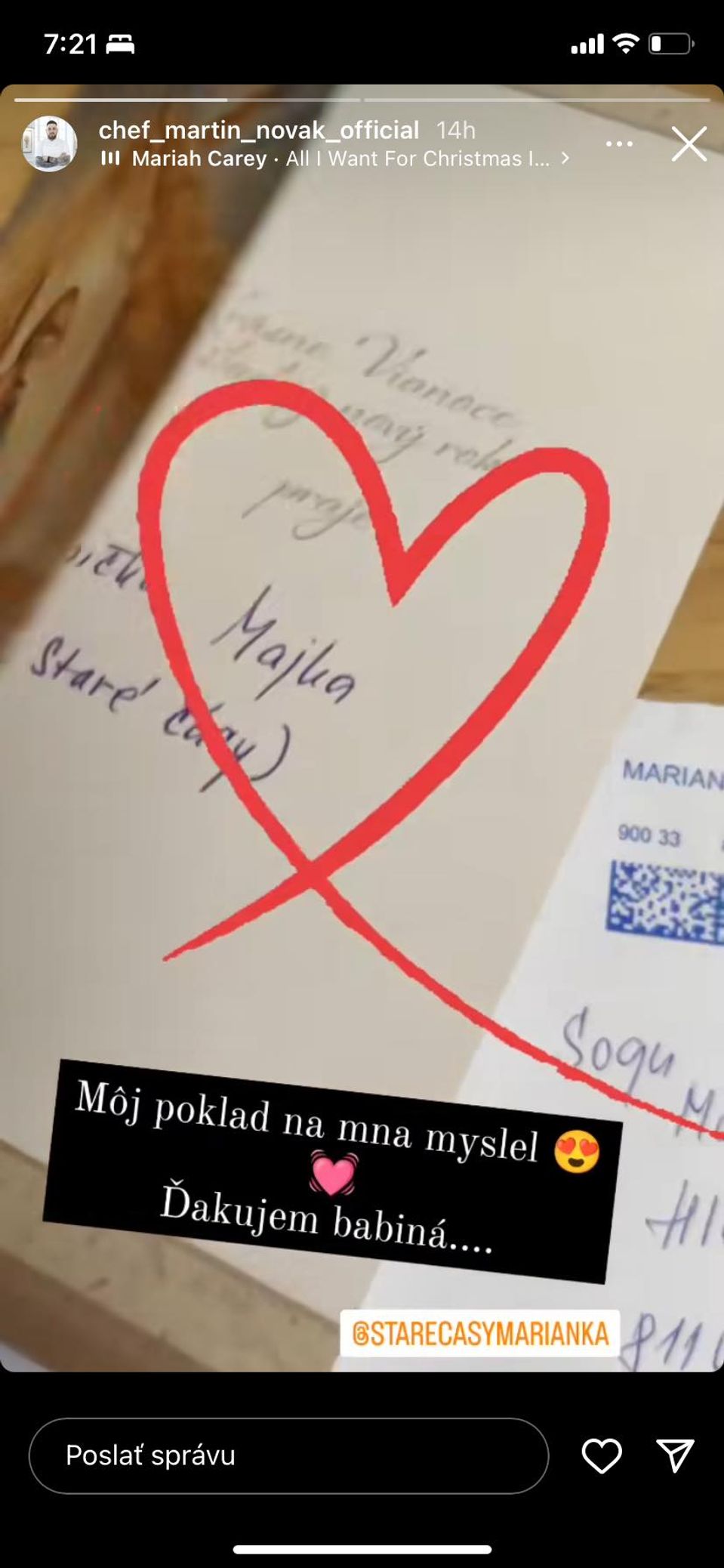 Babička Majka dala Martinovi darček