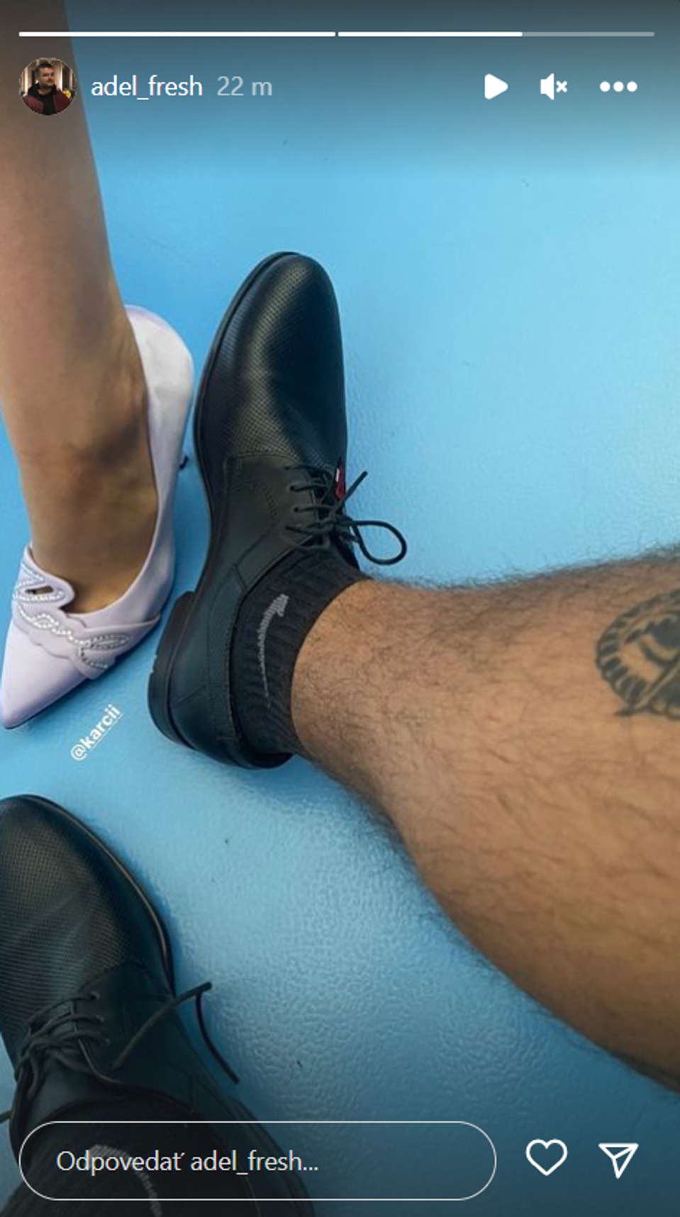 Adel Ghannam na tréningu s partnerkou Karolínou