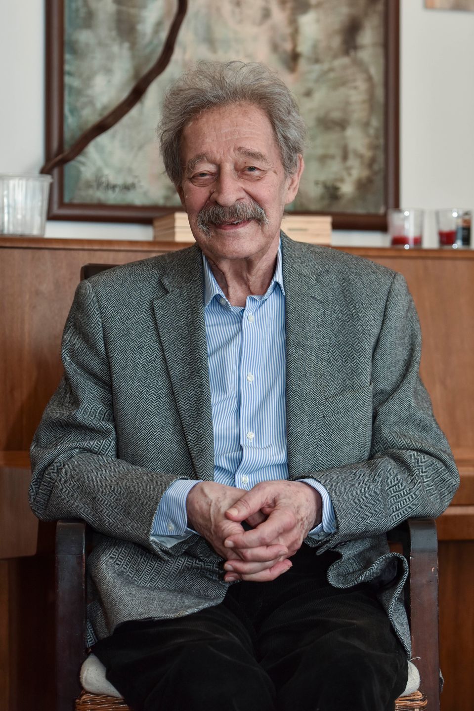 Na snímke spisovateľ Tomáš Janovic počas diskusie v Bratislavskej medzinárodnej škole liberálnych umení (BISLA) 28. februára 2019 v Bratislave.