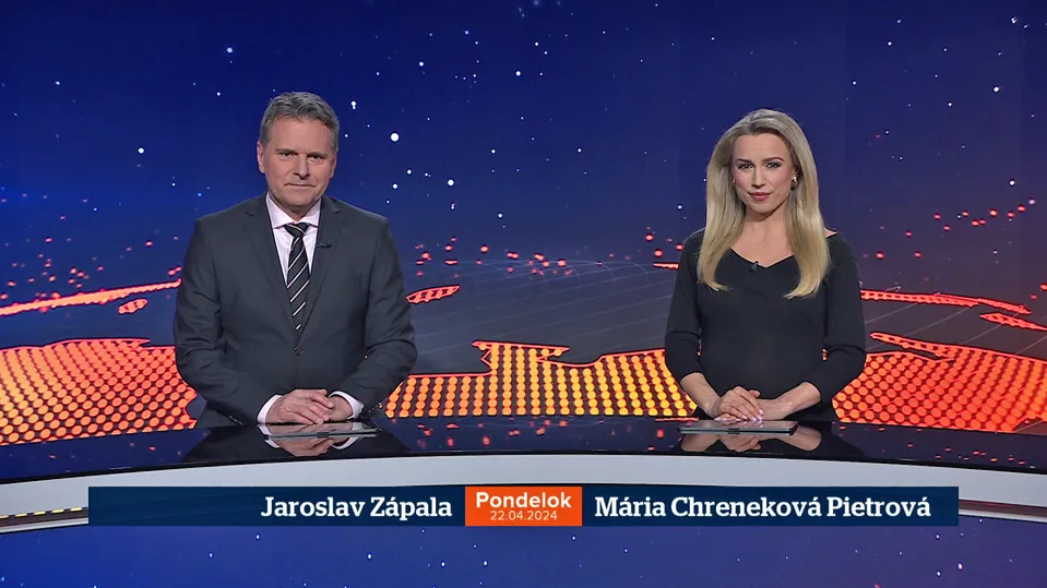 Jaroslav Zápala a Mária Chreneková Pietrová v relácii Televízne noviny