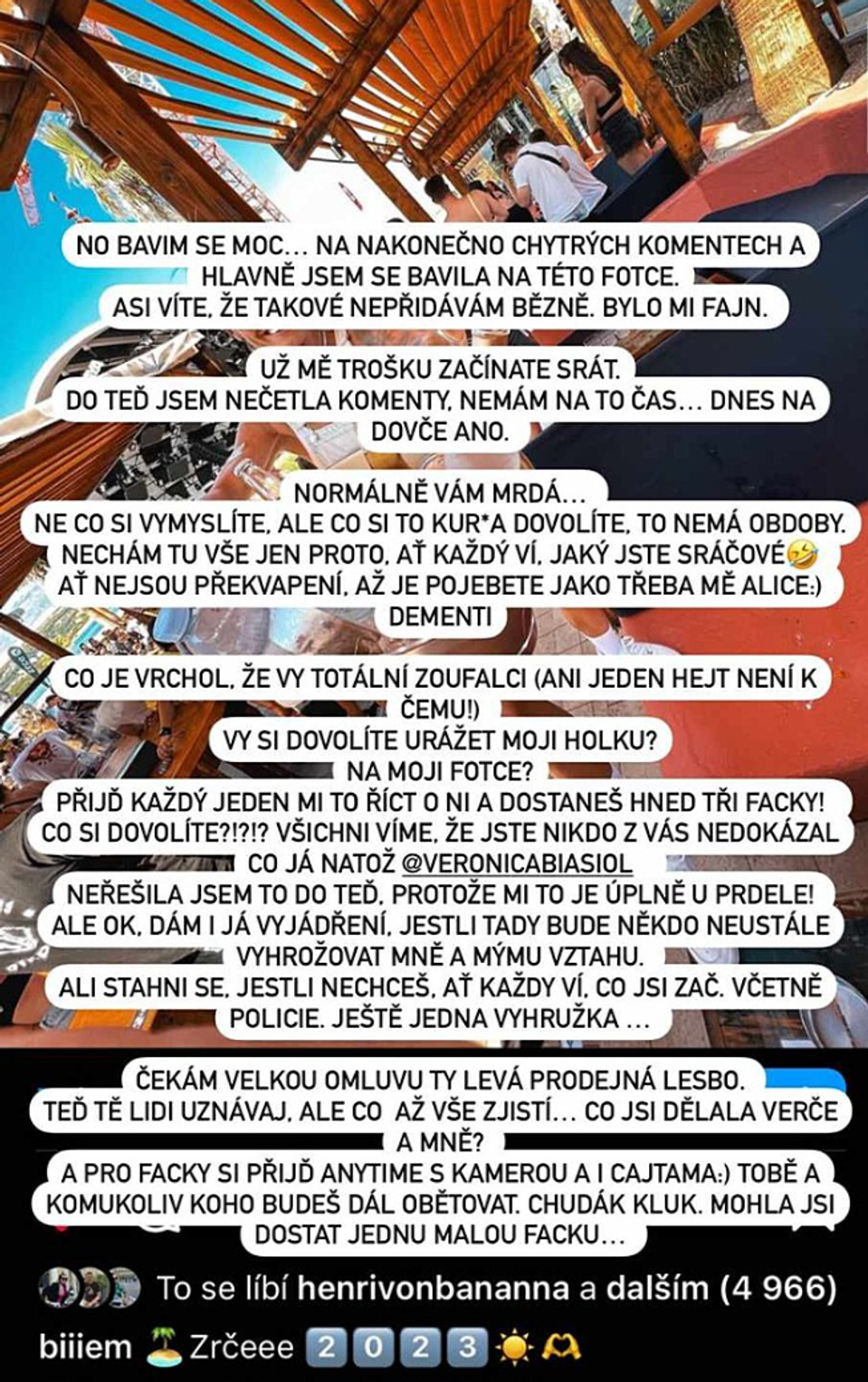 Barbora sa k hádke vyjadrila na sociálnej sieti.