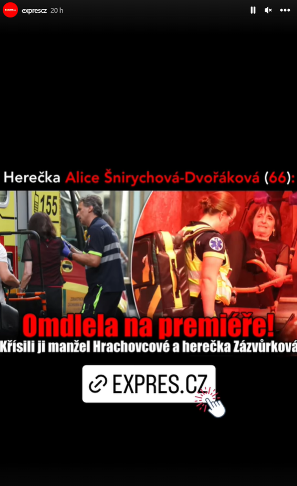 Alice Šnirychová skolabovala