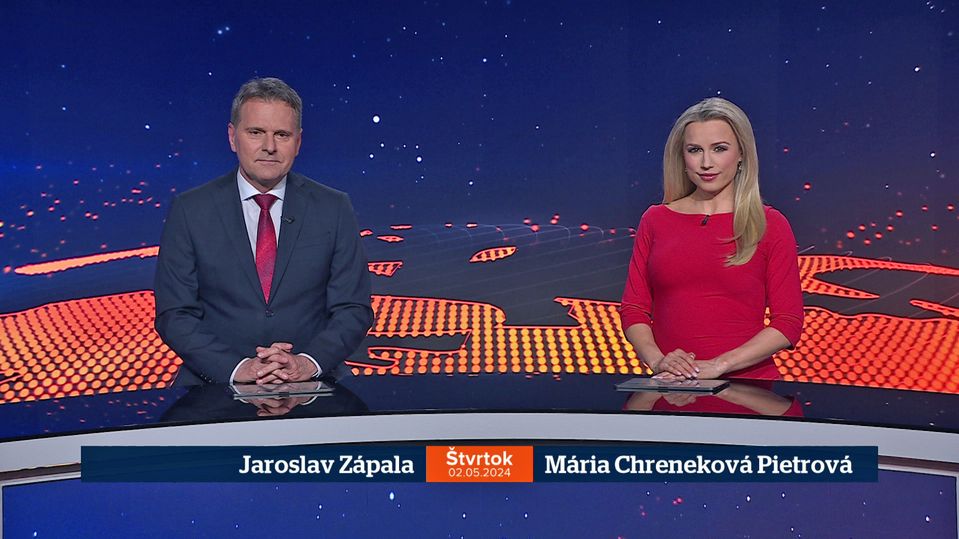 Jaroslav Zápala a Mária Chreneková Pietrová v relácii Televízne noviny
