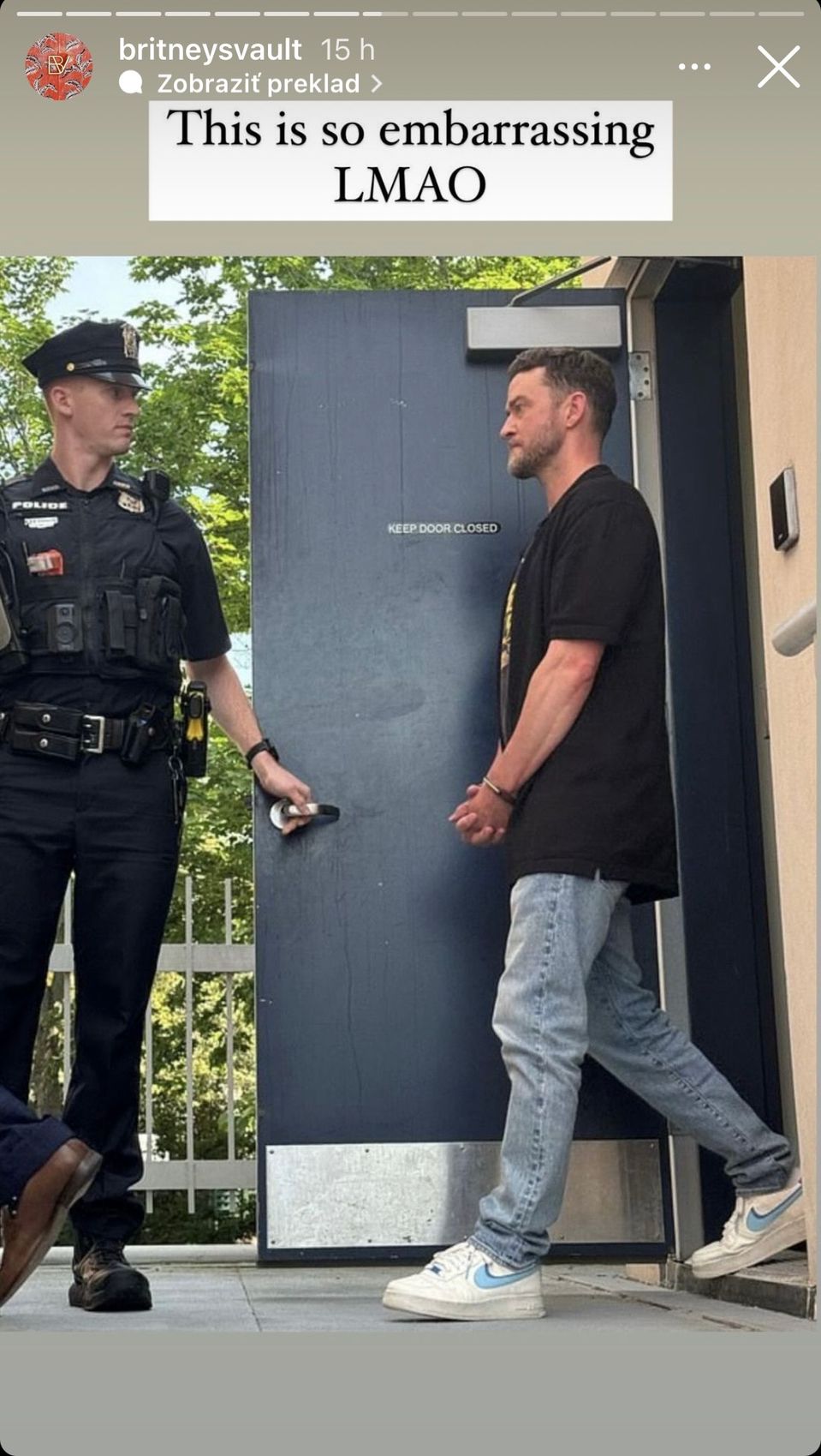 Policajt pri zatykaní netušil, že ide o Justina Timberlakea