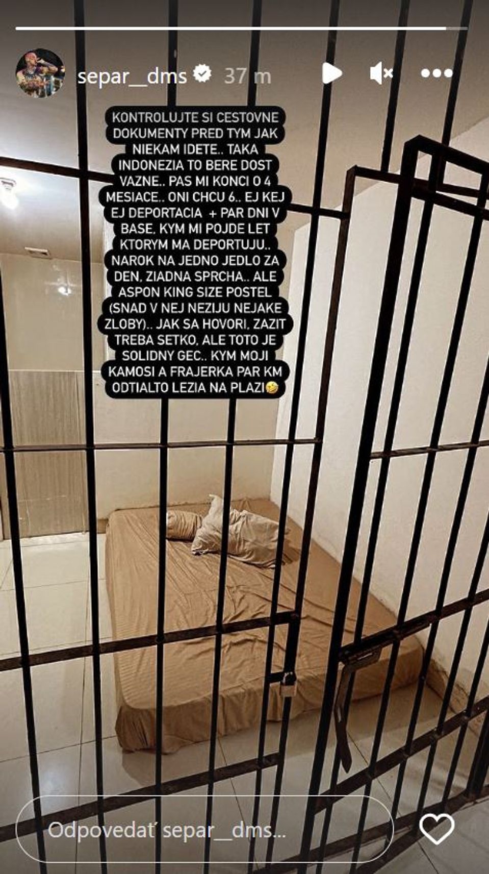 Separ skončil v base v Indonézii