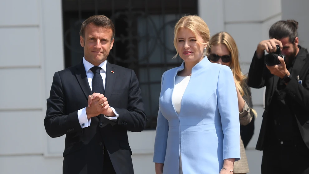 Francúzsky prezident Emmanuel Macron na Slovensku.