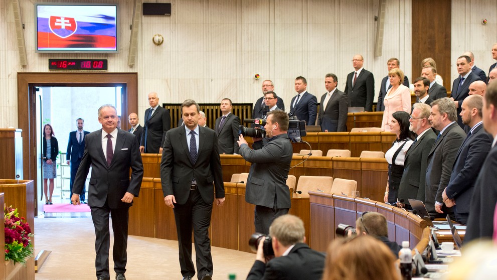 Na snímke prezident SR Andrej Kiska prednáša Správu o stave republiky