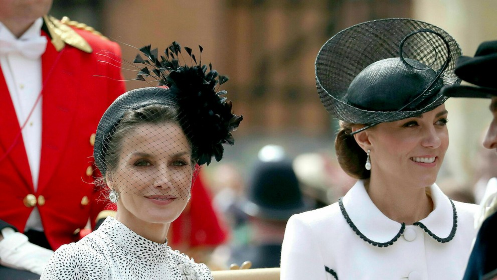 Kráľovná Letizia s vojvodkyňou Kate.