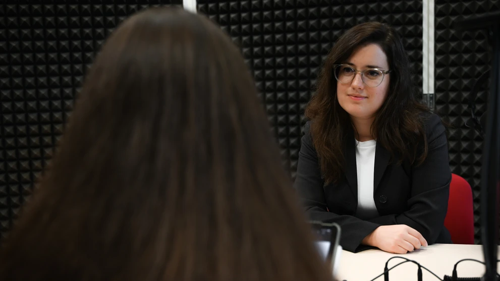 Nahrávanie rozhovoru.