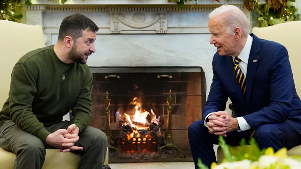 Biden prijal Zelenského v Bielom dome vo Washingtone.