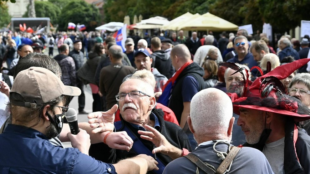 Protest proti opatreniam v Košiciach