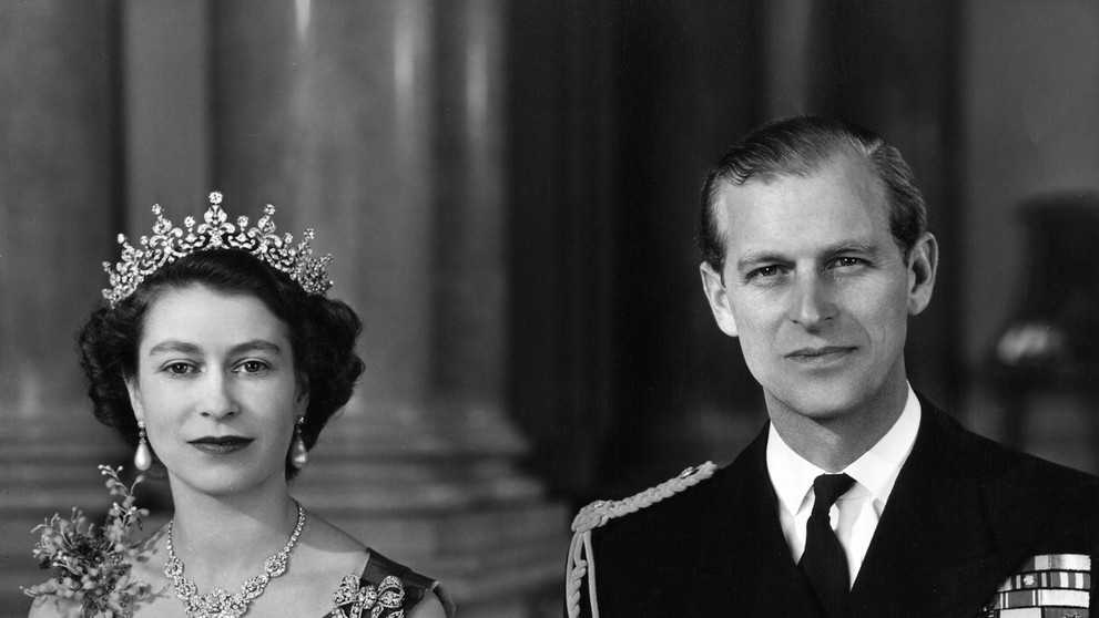 Kráľovná Alžbeta II. a princ Philip v roku 1954.