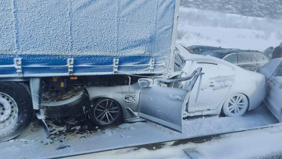 Hromadná nehoda pod Tatrami.