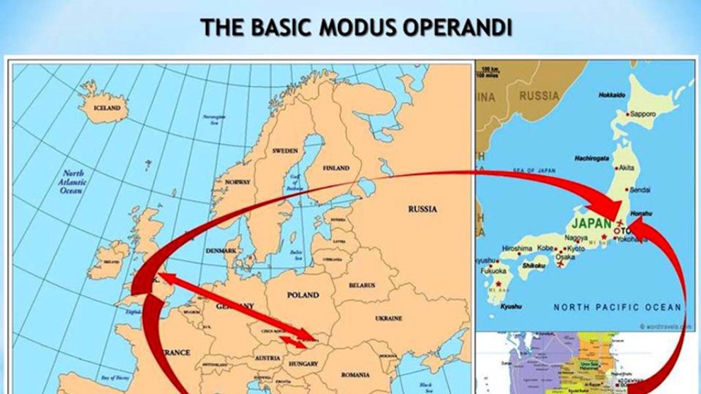 Drogová mapa prevozu.