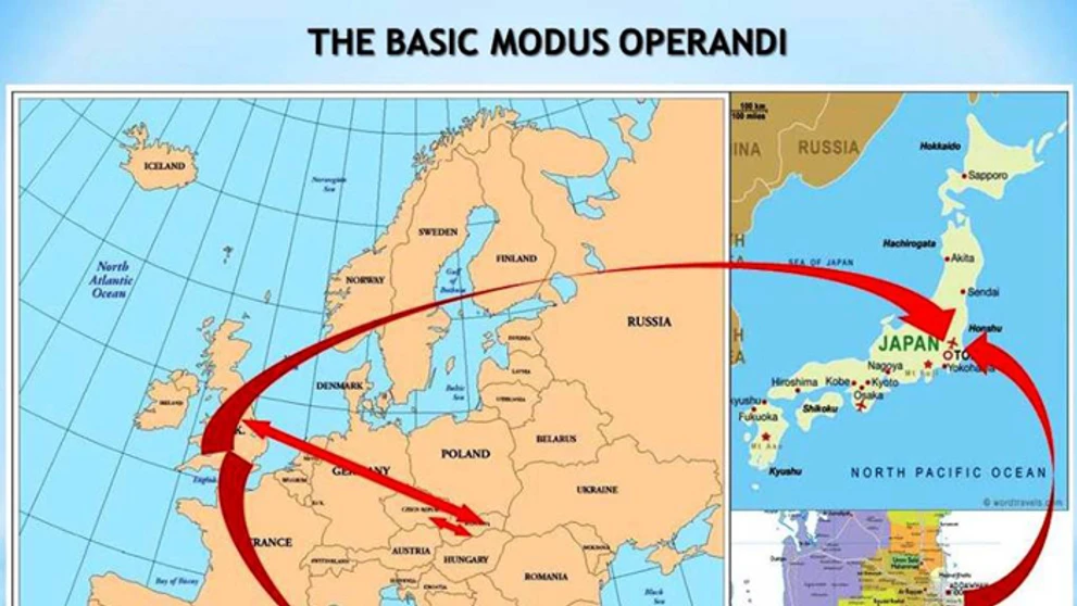 Drogová mapa prevozu.