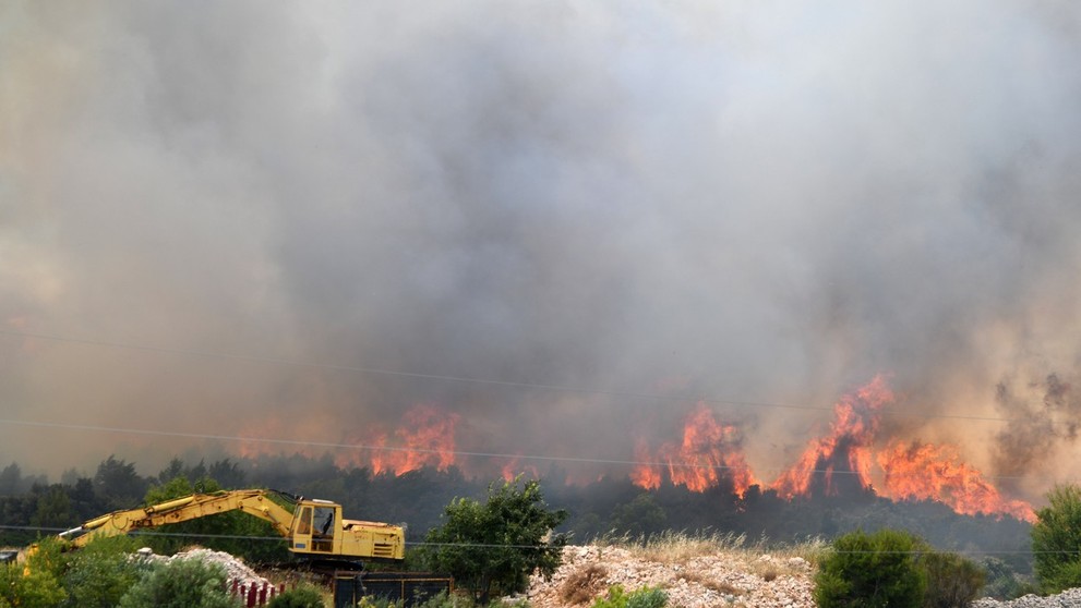 Požiar pri Šibeniku.