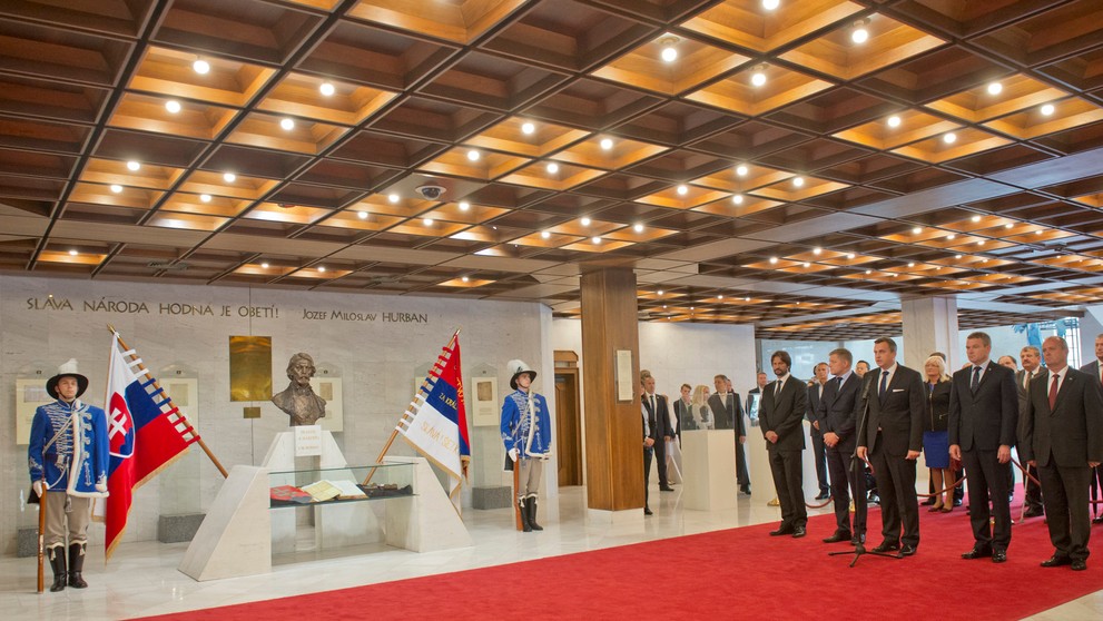 Slávnostný ceremoniál nástupu Čestnej stráže Ozbrojených síl SR v Národnej rade SR