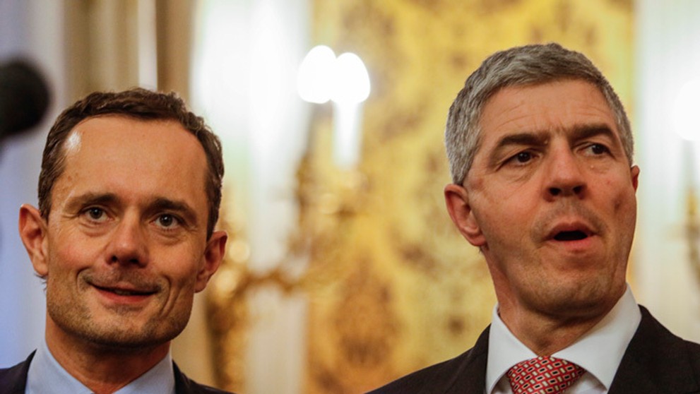 Predseda strany Most-Híd Béla Bugár a predseda strany #Sieť Radoslav Procházka.