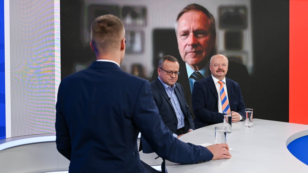 Jiří Šedivý, Alexander Duleba a Pavel Macko v relácii Na telo plus.