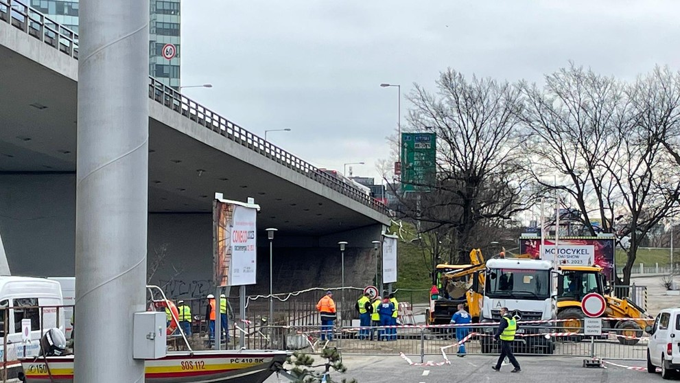 Zaplavený Sad Janka Kráľa.